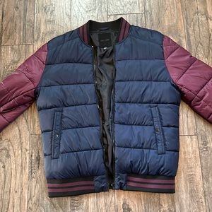 Nice lightweight Maroon and Navy bomber jacket.